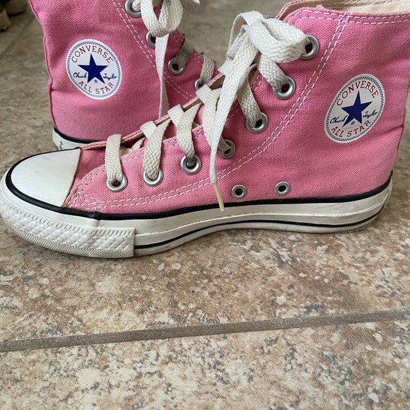 Converse Pink and White high top Sneakers - Picture 2 of 5